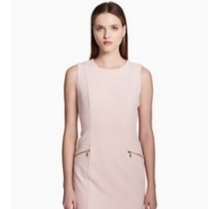 Calvin Klein V-Neck Choker Sheath Dress